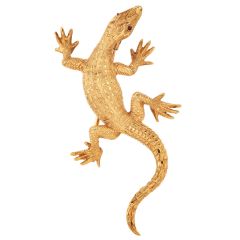 Vintage Buccellati 18K Yellow Gold Lizard Pin Brooch