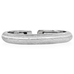  Mario Buccellati 18K White Gold Open Cuff  Bangle Bracelet