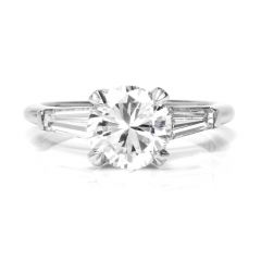 Certified 2.03cts Diamond Solitaire Platinum Engagement Ring, EGL USA