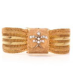 Vintage Omega Diamond 18K Yellow Gold Ladies Cocktail Watch