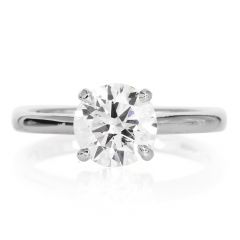 GIA 1.56 Carat H VVS2 Round Cut White Gold Solitaire Engagement Ring