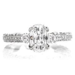 Tacori Cushion GIA Diamond Platinum Engagement Ring 