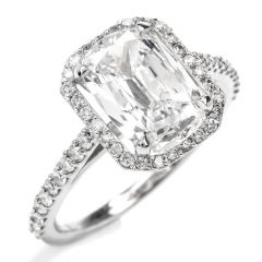 Cushion Cut Diamond Platinum Engagement Ring
