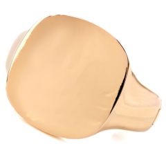 Maison Margiela Modern Rose Gold Signet Wide Cuff Bracelet 