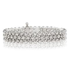 Cartier Diamond Draperie 18K White Gold Multi Strand Bracelet