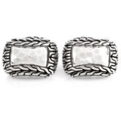 Estate Hammered Platinum Men’s Cufflinks 