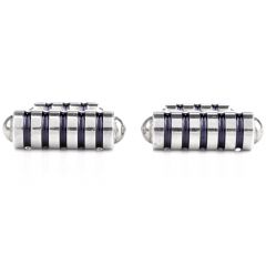 Tiffany & Co. Palestine Picasso Platinum Black Cylinder Men’s Cufflinks 
