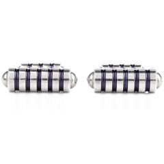 Tiffany & Co. Palestine Picasso Platinum Black Cylinder Men’s Cufflinks 