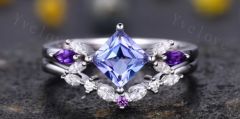Custom 14K Gold Tanzanite Engagement Ring