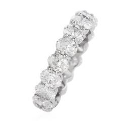 4.32 carat Oval Cut Diamond 14K Gold Eternity Wedding Band Ring