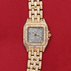 Cartier Panthère de Cartier Diamond Dial 18K Gold Quartz Ladies Watch