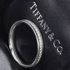 Estate Tiffany & Co. 0.20ct Diamond 18K Gold Eternity Wedding Band Ring|Dover Jewelry|