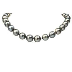 15mm Lustrous Tahitian South Sea Pearl diamond clasp Choker Necklace