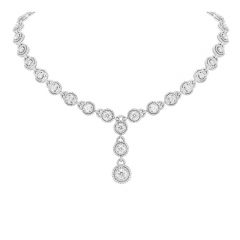 15.16cts Diamond 18K Gold Elegant Cluster Floral Links Bracelet