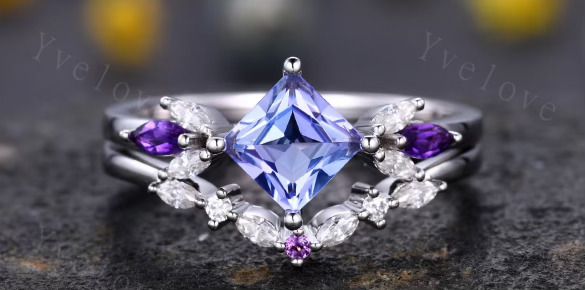 Custom 14K Gold Tanzanite Engagement Ring