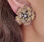 Golden Orange Sapphire 18k yellow Gold Clip Earrings. 857505