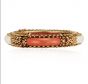 Vintage 1970s Chic  Coral 18K Gold Bangle Bracelet