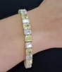  GIA Natural Fancy Yellow & White Diamond Tennis Bracelet-Dover Jewelry 107809