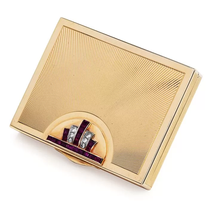 Antique Ormolu Jeweled Compact Unique Powder Box – Power Of One