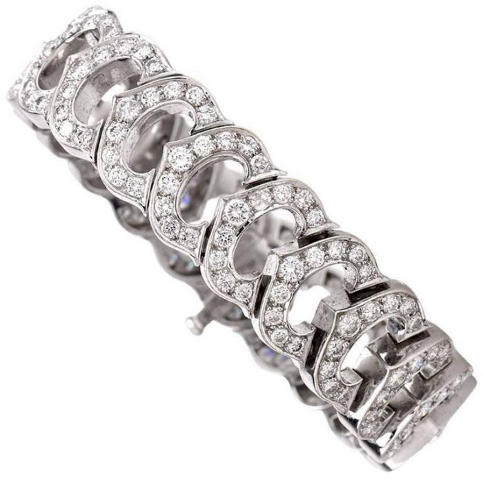 Cartier C De Cartier Diamond 18K White Gold Bracelet