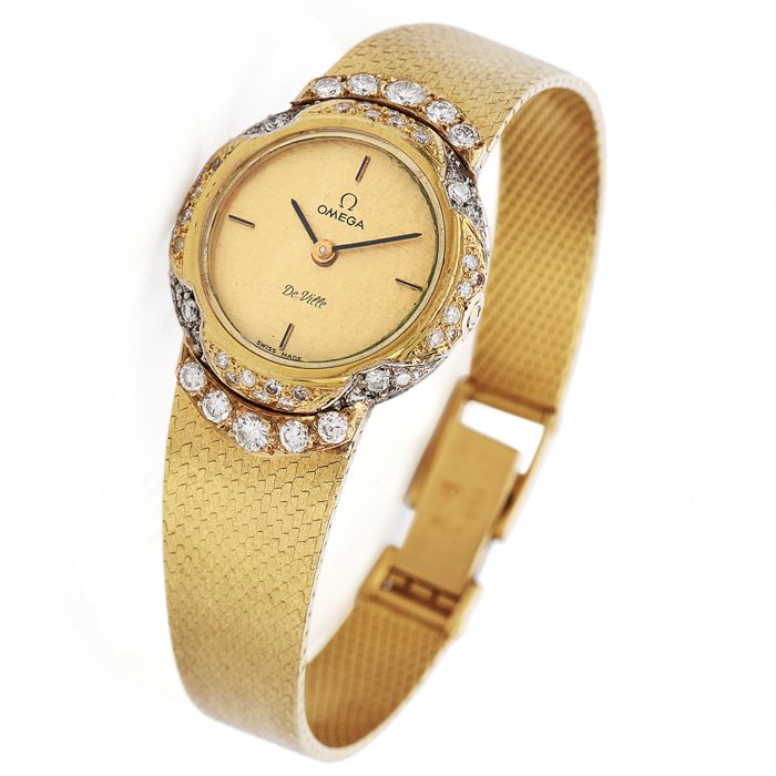 omega gold watch vintage