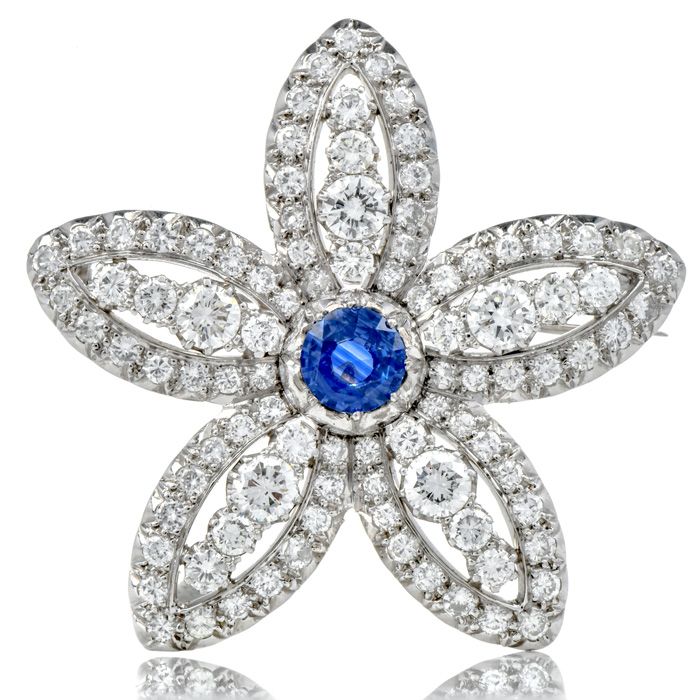 Sapphire brooch pin jewelry store