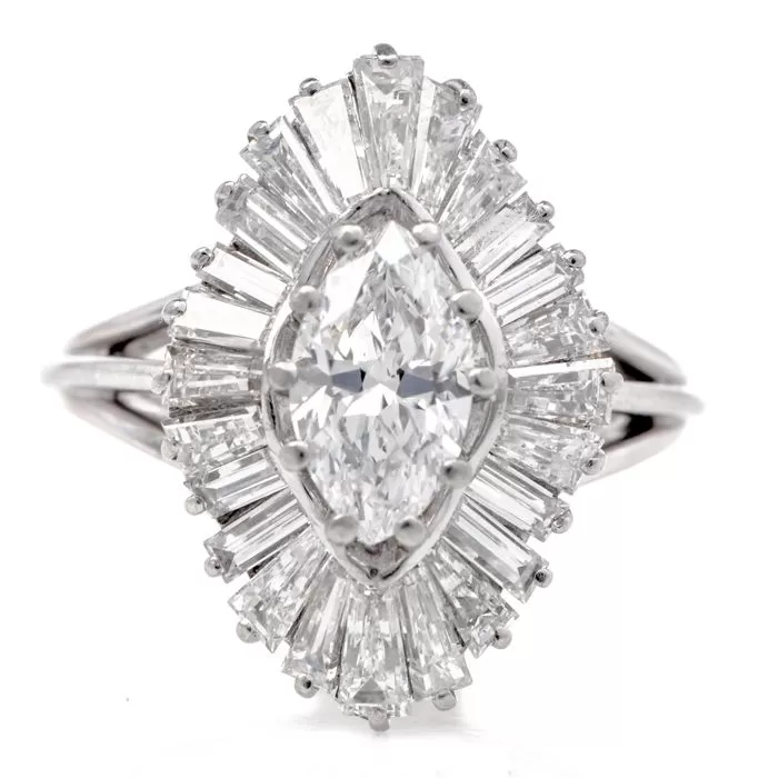 2.80ct Diamond Ballerina Ring Cocktail Ring Dover Jewelry