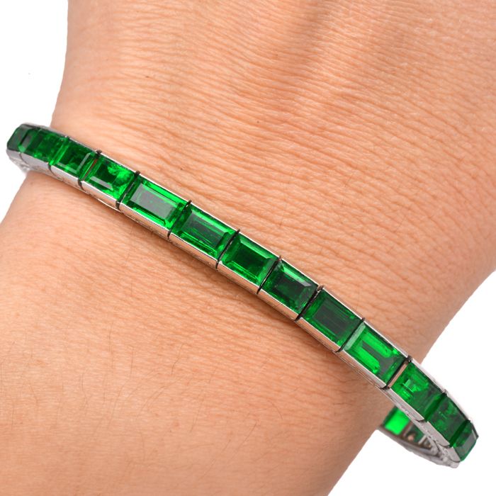 AGL 24.8cts Tennis Bracelet Platinum Bracelet Dover Jewelry