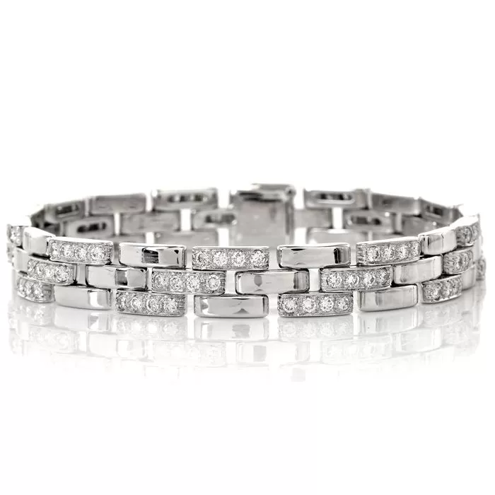 Buy 18Kt Cartier Men's Diamond Bracelet 173VG1670 Online from Vaibhav  Jewellers