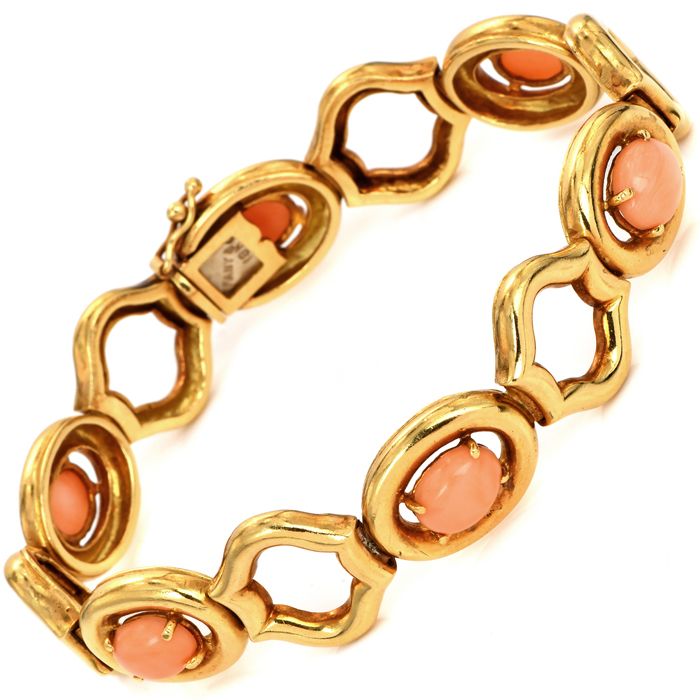 Tiffany & Co Bracelet|Coral Tiffany|vintage jewelry|doverjewelry