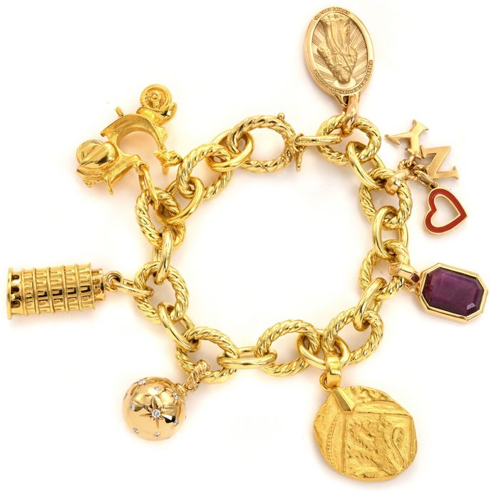 18K Yellow Gold, Charms & Charm Bracelets