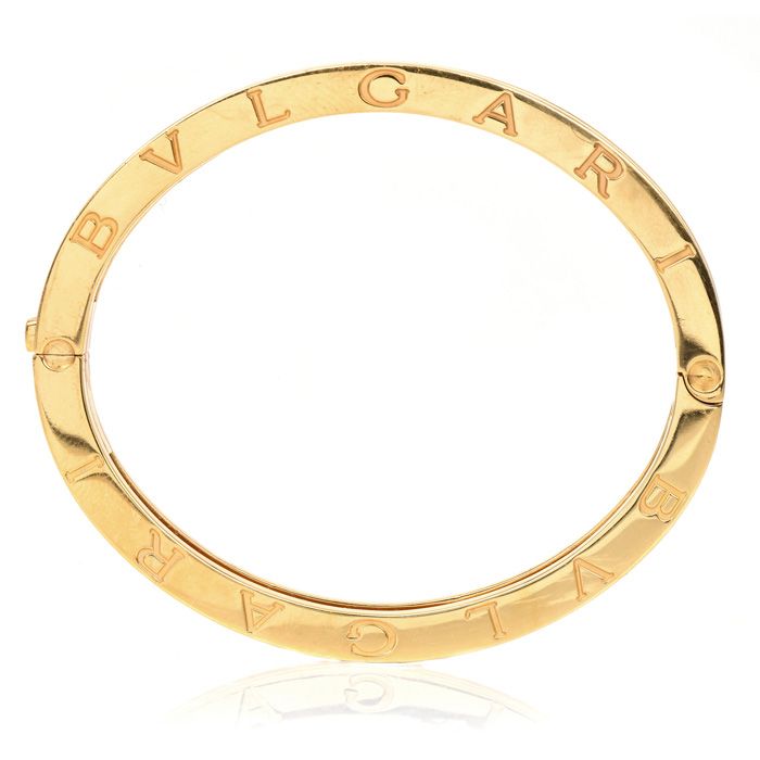 Bulgari 18 Karat Gold Stainless Steel Parentesi Bangle Bracelet | Wilson's  Estate Jewelry