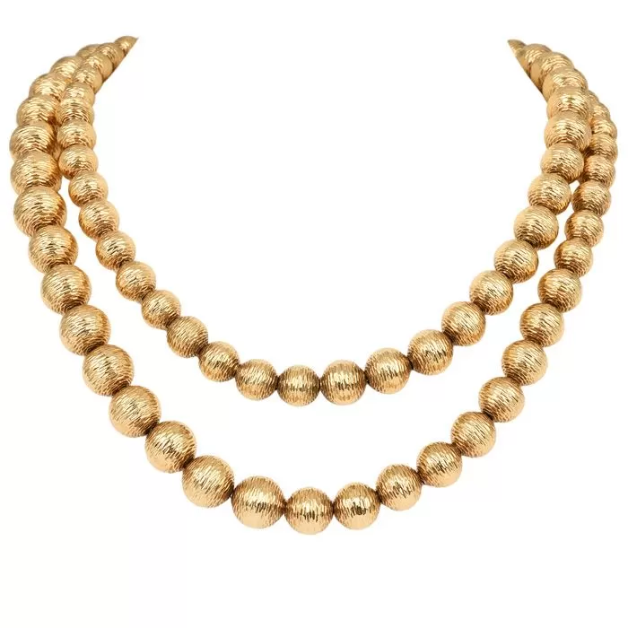 Opal +18k Gold Bead Necklace (light) – Nahcotta
