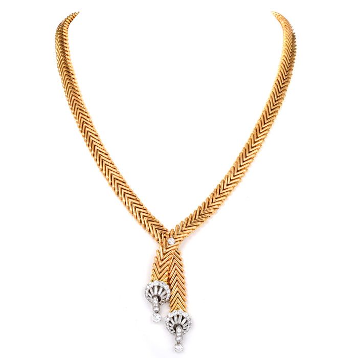 Gold fausse necklace western designs
