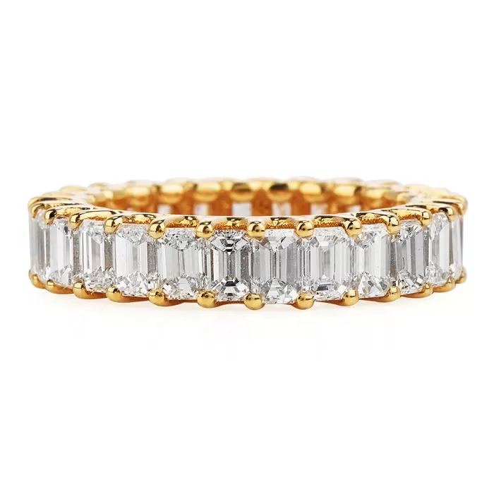 Baguette eternity ring shop yellow gold