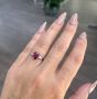 Classic GIA Ruby Diamond Platinum Engagement Ring