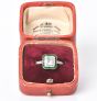  Asscher Diamond 2.12cts Emerald Halo Platinum Engagement Ring