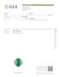 GIA Natural Apple Green  Jade Diamond Platinum Ballerina Cocktail Ring