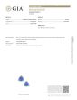 GIA Tanzanite Diamond 18K White Gold Trillion Triangular Halo Stud Earrings