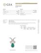 GIA 17.18ct Pear Emerald & Diamond 18k Gold Necklace l Dover Jewelry Miami