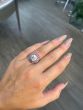 Vintage Art Deco 6.05ct Old European Cut Diamond Ruby Platinum Ring