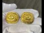 David Webb Vintage 18K Yellow Gold Spiral Greek Pattern Large Cufflinks (1078243)