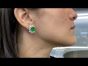 Colombian #emerald #diamond Platinum Half Halo Clip-On #flowerearrings  Earrings #colombianemerald