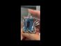 Art Deco GIA aquamarine diamond Platinum Brooch Pin Pendant