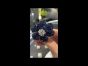 Vintage Diamond Blue Sapphire 18K White Gold Cluster Flower Brooch Pin