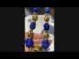 Vintage 1960S Carved Lapis Lazuli 18K Yellow Gold Large Choker Necklace - 1235501
