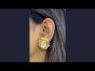 Elizabeth Locke Moonstone 18K Intaglio Woman Playing Lyre Earrings - 1188102
