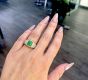 Vintage Tiffany and Co. Diamond GIA Emerald 18K Gold Engagement Cocktail Ring