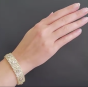 Estate Natural Fancy Brown Yellow Diamond 18K Gold Bracelet 61.5 Grams. 529511