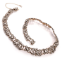 Antique Victorian Diamond Silver on Gold Necklace Dover Jewelry